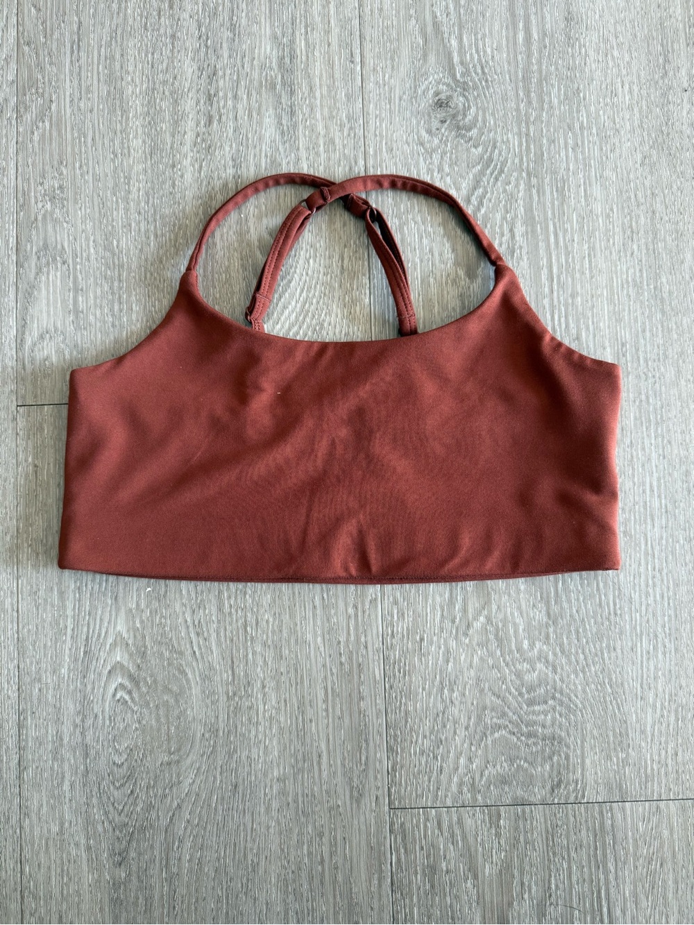 Girlfriend Collective Juliette Strappy Bra Size L- Mahogany